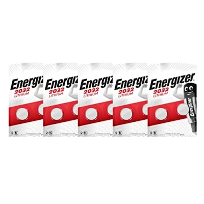 Afbeelding van Energizer CR2032 lithiumbatterijen, 3 V, 2 batterijen (in totaal 10 batterijen)