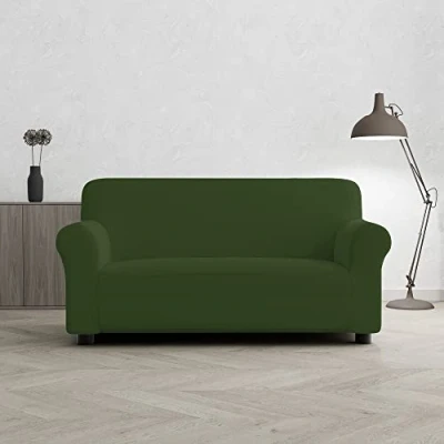 Afbeelding van Italian Bed Linen Bankovertrek &quot;Più Bello&quot;, donkergroen, 2 plaatsen