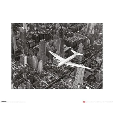 Afbeelding van Kunstdruk Time Life DC 4 Over Manhattan 40x50cm