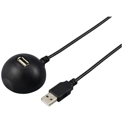 Afbeelding van Renkforce USB kabel 2.0 A stekker, bus 1.5 m Zwart Dockingstation RF 5720418