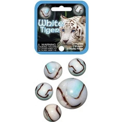 Afbeelding van Don juan Knikkers white tiger 21 stuks