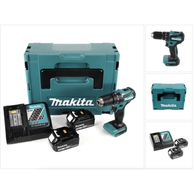 Afbeelding van Makita DHP 483 RTJ accu klopboormachine 18V 40Nm in Makpac + 2x 5.0 Ah lader