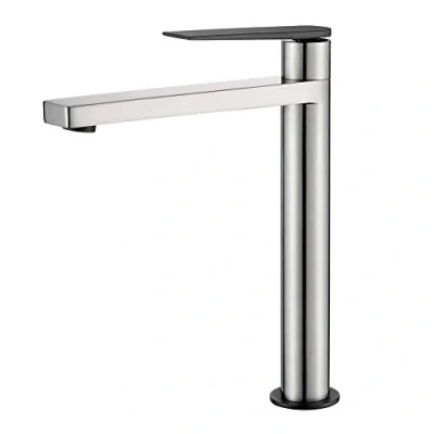 Afbeelding van GRIFEMA G11101A LYON High Mixer Basin Faucet Brushed Nickel Bathroom, Gray [Exclusive at Amazon]