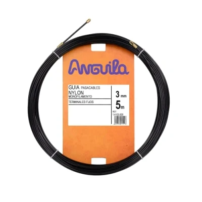 Afbeelding van Anguila Kabelgeleiding, vaste klemmen, monofilament, nylon, zwart, diameter 3 mm, 5 meter