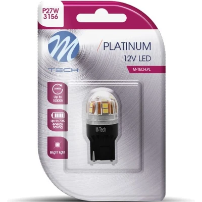 Afbeelding van M Tech Led P27W 12V Platinum 15x diode Canbus Wit