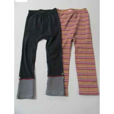 Afbeelding van dirkje , meisje, legging set streepje zwart 5 jaar 110
