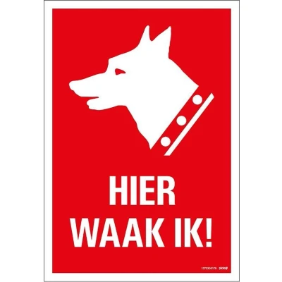 Afbeelding van Pickup bord 23x33 cm Combinatie Hier waak ik