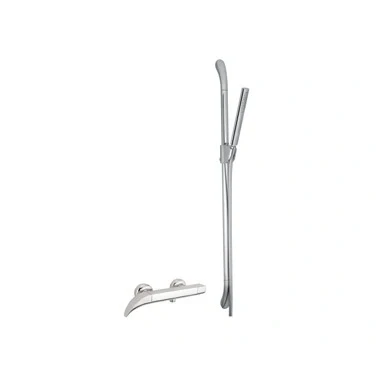 Afbeelding van Huber Icon thermostaatkraan met handdoucheset chroom 190.VL01H.CR