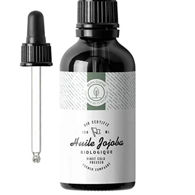Afbeelding van 100ml Bio Jojoba olie, Koudgeperst, Puur Organic Oil 100% Natuurlijke Verzorging voor Huid, Haar, Baard Glazen Fles Gebotteld in Frankrijk