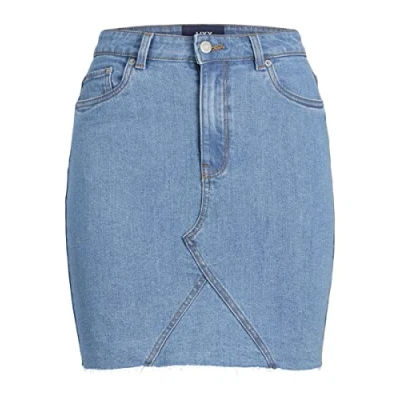 Afbeelding van JJXX Jxhazel Short Skirt Minirok, Dames, Maat: Medium, Light blue denim