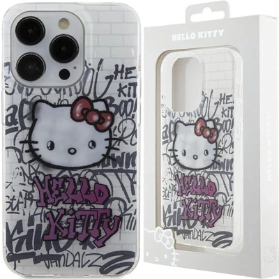 Afbeelding van Hello Kitty IML On Bricks Graffiti hoesje voor iPhone 13 Pro / wit