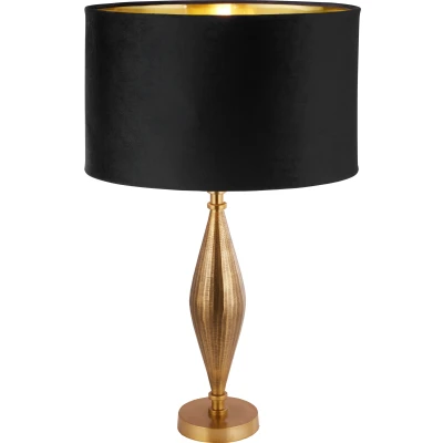 Afbeelding van Searchlight Rye Tafellamp Ø 40 X 70 Cm Antiek Messing, Goud En Zwart