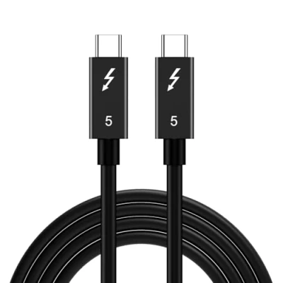 Afbeelding van Mcbazel Thunderbolt 5 kabel met 80 Gbit/s gegevensoverdracht, 120 bandbreedte en 240 W opladen, ondersteuning 6K/8K, compatibel 3 4, USB 4 C, 1 m