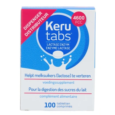 Afbeelding van Kerutabs Lactase Enzym 4600 FCC Tabletten