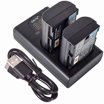Afbeelding van DSTE LP E6 reserveaccu (verpakking van 2 stuks) en Smart LED Dual USB oplader compatibel met Canon EOS 5D Mark II, DS III, IV, 5DS, 5DS R, 6D, 7D, 7D 80D, 70D, 60D, 60Da