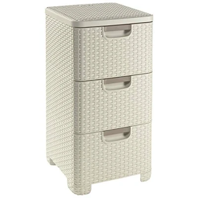 Afbeelding van Curver Style Ladesysteem 3x 14L Vintage wit