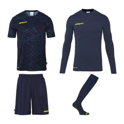 Afbeelding van Uhlsport Prediction Bundle Keeperset Heren Marine / Fluogeel Maat: M