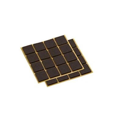Afbeelding van Metafranc Viltglijders zelfklevend effectieve bescherming van uw meubels en stoelen / meubelglijders set voor gevoelige vloeren stoelglijders vloerglijders 32 x mm (30 Stuk) bruin