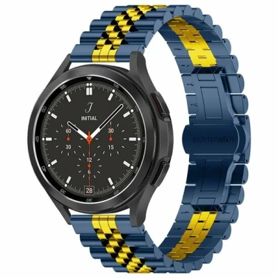 Afbeelding van Stalen band Donkerblauw met goud Garmin Forerunner 55 / 245 645