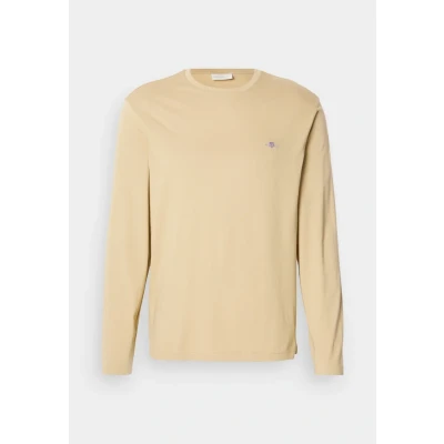 Afbeelding van GANT Reg Shield Ls T shirt voor heren, beige, 4XL