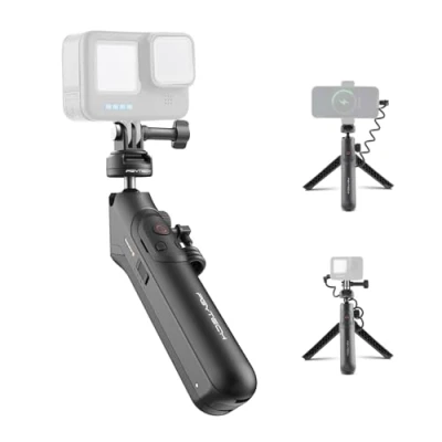 Afbeelding van PGYTECH CapLock MantisPod Power Batterijhandgreepbevestiging voor Gopro 5000mAh Stick 12/11/10 Opladen Selfie Vlog Bijlage Statief met Actiecamera en 1/4&quot; Adapter