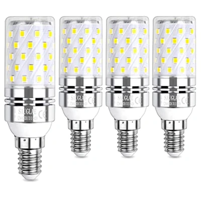 Afbeelding van SAUGLAE E14 LED maïslamp 12 W, komt overeen met 100 W gloeilampen, 4000 K neutraal wit, 1450 lm, kleine Edison schroef lamp, 4 stuks