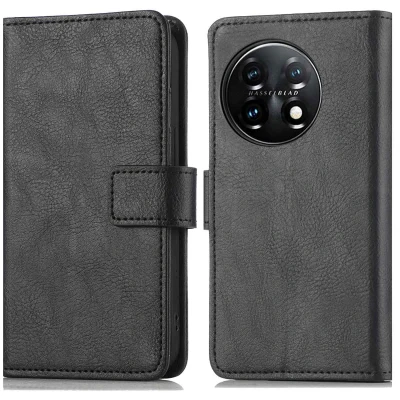 Afbeelding van OnePlus 11 Hoesje Kunstleder iMoshion Bookcase Zwart Telefoonhoesje