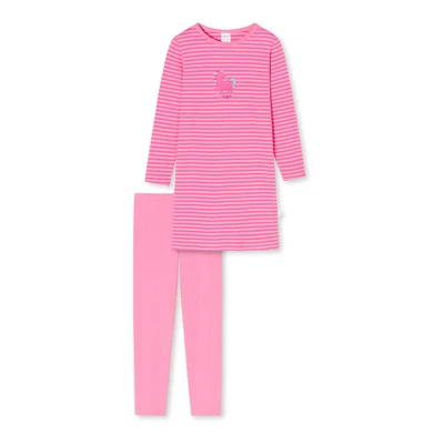 Afbeelding van Schiesser Mädchen Schlafanzug Nachthemd mit Leggings lang 100% Organic Bio Baumwolle Größe 92 bis 140