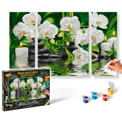 Afbeelding van Schipper Witte Orchideeën Schilderen op Nummer