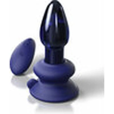 Afbeelding van Glazen Buttplug Vibrerend met Zuignap