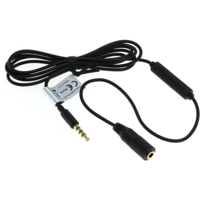 Afbeelding van 3,5mm Jack hoofdtelefoon verlengkabel met microfoon (CTIA) 1,2 meter