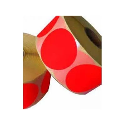 Afbeelding van Rillprint Ronde Etiketten, Diameter 50 Mm, Rol Van 500 Stuks, Fluo Rood Etiket