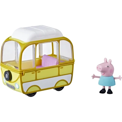 Afbeelding van Peppa Pig Peppa&#039;s Adventures Little Campervan, met 7,5 cm figuur, geïnspireerd door de tv show, voor leeftijden 3 en hoger
