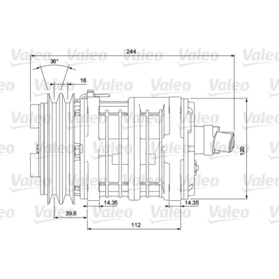 Afbeelding van Compressor, airconditioning VALEO 700853