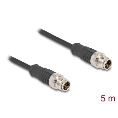 Afbeelding van Delock M12 Kabel X kodiert 8 Pin Stecker zu PVC 5 m HQ produ