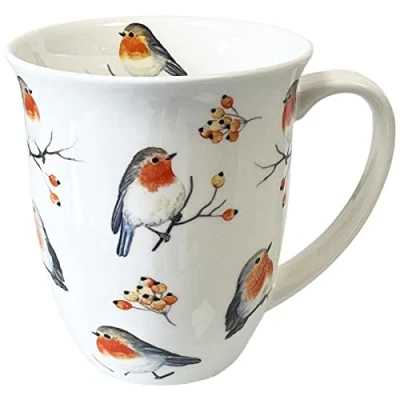 Afbeelding van Ambiente Mok 400mL Robin Family