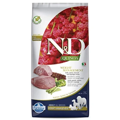 Afbeelding van N&amp;D Quinoa hondenvoeding Weight Management Lam 7 kg.