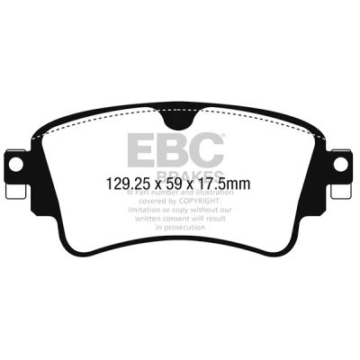 Afbeelding van Remblokkenset, schijfrem EBC BRAKES DP42254R
