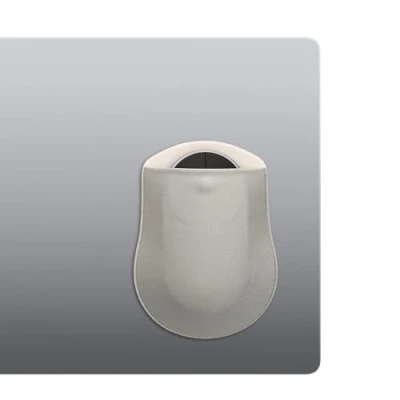 Afbeelding van kwmobile draadloze muis houder geschikt voor Apple Magic Mouse / Logitech Pebble Samsung Slim cover Van elastaan Computermuis laptop of tablet In grijs