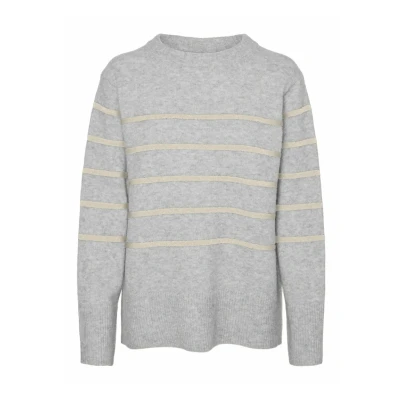 Afbeelding van Vero Moda Flawless Oneck GA NOOS Trui, Dames, Maat: XS, Light grey melange