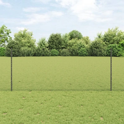 Afbeelding van vidaXL tuinhekset Set van 2 Grijs Metaal 25 x 1 m Duurzaam