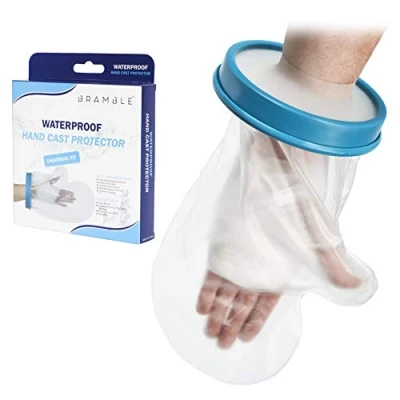 Afbeelding van BRAMBLE Waterdichte Silicone Verband Gipsbescherming (Hand) Douchehoes Sterk, Duurzaam &amp; Gebruiksvriendelijk Houd Gips of Droog