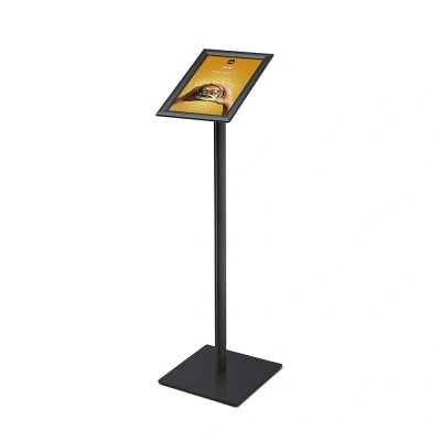 Afbeelding van Menustandaard Design Standaard A4 Rechte Hoeken 25 mm Zwart Syna MBA4G25C9005