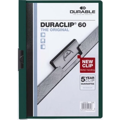 Afbeelding van 25x Durable DURACLIP 60 KLEMMAP DONKERGROEN