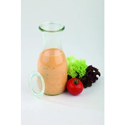 Afbeelding van APS 6 Originele WECK glazen flessen 500 ml met deksel, Ø cm, H: 19 voor sappen, smoothies, dressings, vaatwasmachinebestendig