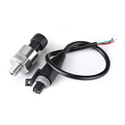 Afbeelding van Druktransducer Verzendsensor, Fydun 1 / 8NPT Analoge Druksensor Zender Roestvrij Staal voor Water Lucht Brandstof Olie (100PSI)