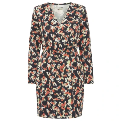 Afbeelding van ICHI Jerseyjurk, Dames, Maat: Large, Total eclipse multi aop