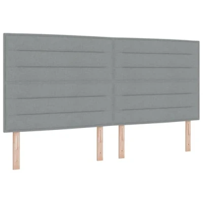 Afbeelding van vidaXL Boxspringbed met Matras Lichtgrijs, 200x200 cm, Stof