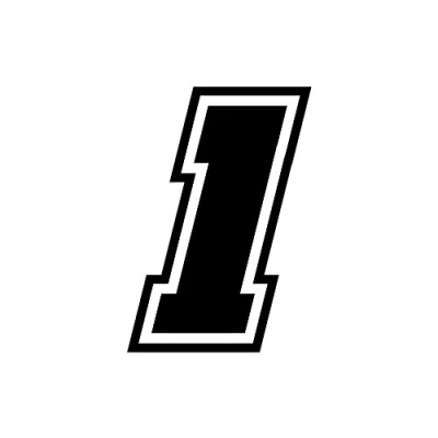 Afbeelding van 4R Quattroerre.it 13371 Racing Nummer 1 Moto GP, Zwart, 10 x 7 cm