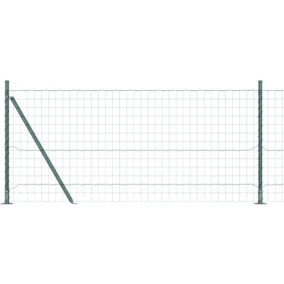 Afbeelding van vidaXL Euro Hek Set van 2 Groen Metaal 25 x 0.8 m Duurzaam
